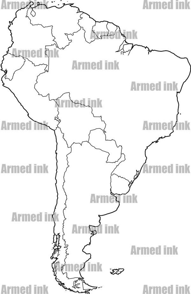商用可素材 南アメリカの白地図セットを紹介 1coins