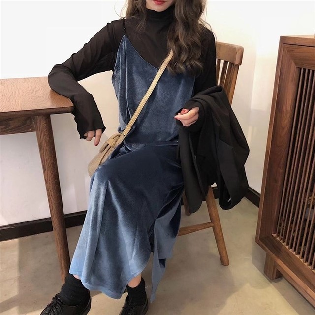 つやつやキャミワンピース【luster camisole one-piece】