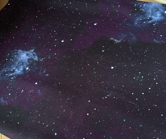 126 裏毛起毛 トレーナーニット生地 宇宙 Wappen808