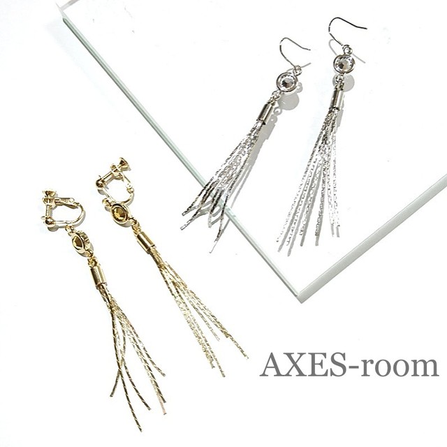 チェーンタッセルピアス Axes Room Jewelry アクセスルームジュエリー