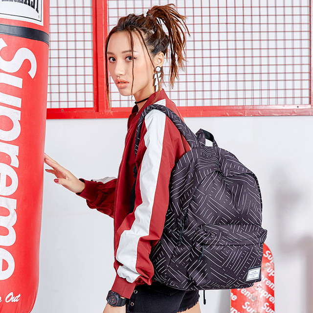 韓国ファッション バックパック トレンド 学生 バッグ 大容量 黒色 ぐるぐる