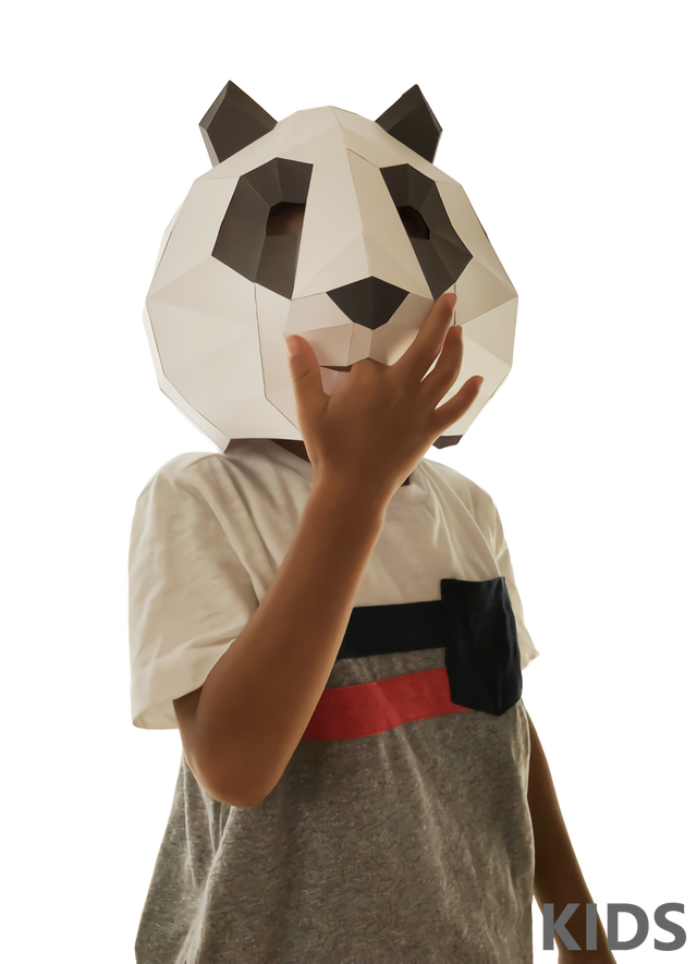 ぱんだ パンダ マスク 子供用 かぶりもの 手作り人気動物シリーズ かぶれますく ハロウィン仮装衣装にも 送料込 Panda 3d Mask Papercraft For Kids Diy かぶりもの 被り物 動物マスク手作りペーパークラフト おもしろ 面白い かわいいかぶれますく