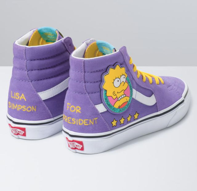 Vans バンズ シューズ レディース スニーカー シンプソンズ コラボ 限定 シューズ 靴 スケートボード 自転車 カジュアル 人気 残りわずか Vans The Simpsons X Vans Sk8 Hi Lisa 4 Prez Hi808shop