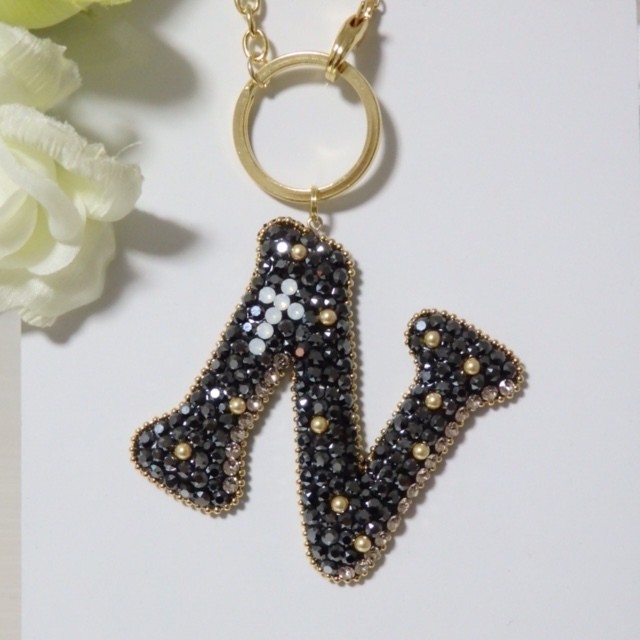 イニシャルバッグチャーム N Clair Ambre