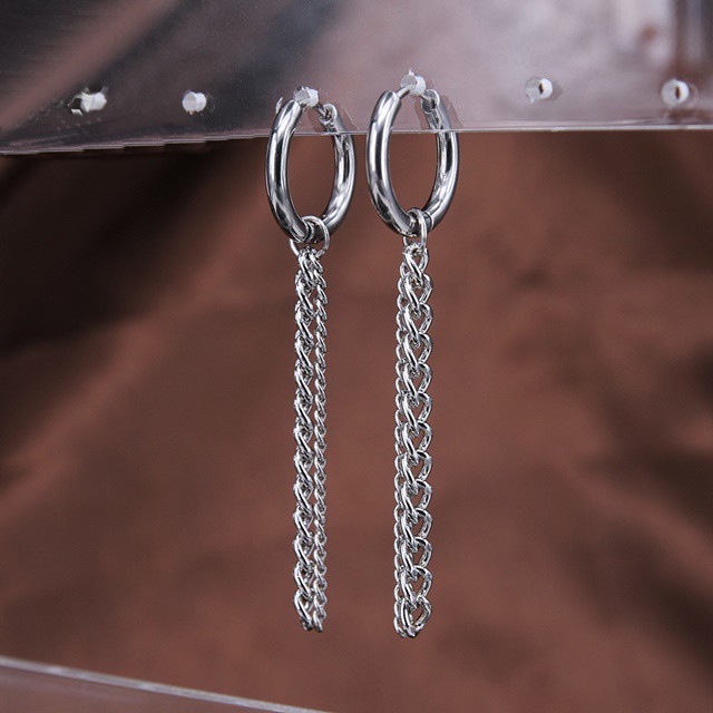 ピアス メンズ レディース フープピアス ステンレス 金属アレルギー対応 リング チェーン タッセル ヒップホップ シンプル Favoriteselect