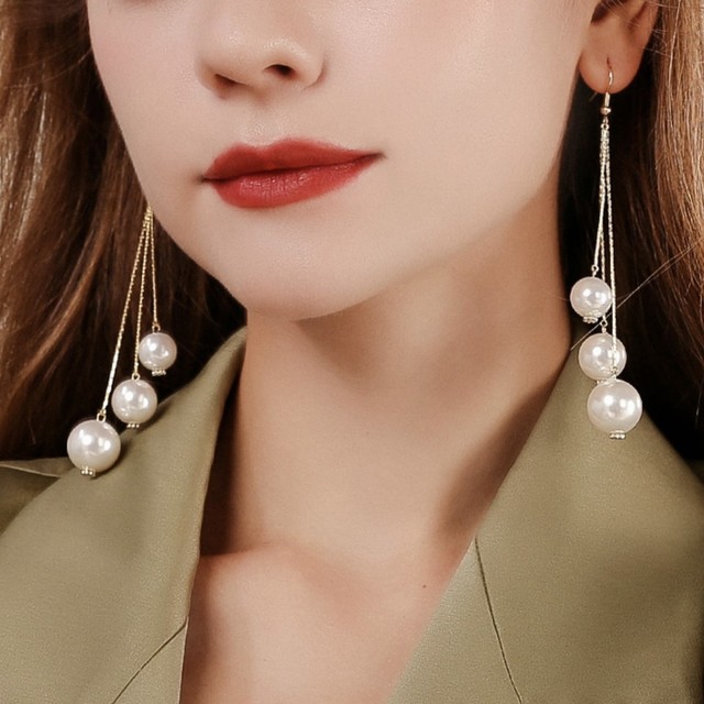【ラスト1点】big pearl earrings