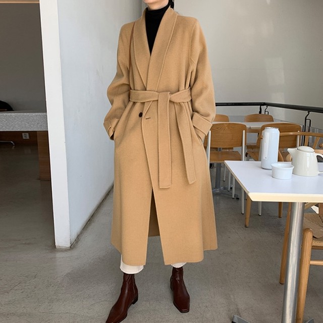 チェスターコート ロング レディース 大人カジュアル 韓国 ファッション レディース 冬コート レディース ウエストマーク ガウンコート オフィスカジュアル ウエストベルト おしゃれ 冬物 マニッシュ ビジネス フォーマル ベージュ ロングコート Vestito