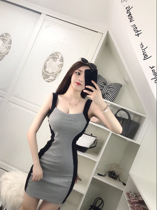 ノースリーブワンピース ミニ丈 ハイウエスト セクシー 春夏 A1015 La Vie En Rose