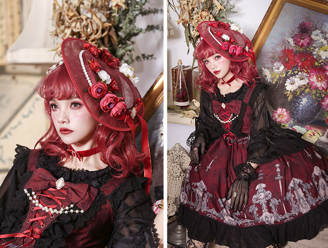 ロリータ Dorisnightlolita パフュームヘッドドレス 帽子 コサージュ ドール お人形 ゴシック ゴスロリ Loli14 Luxury