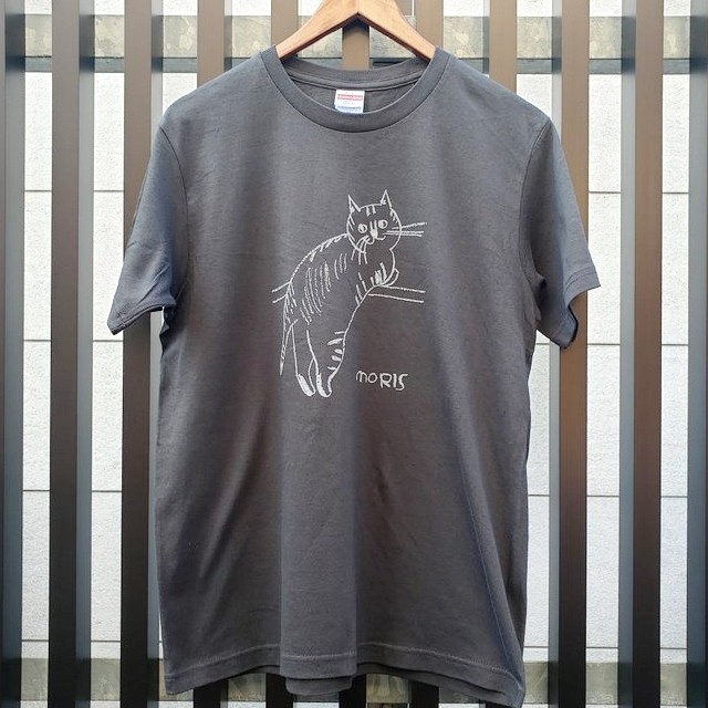 猫tシャツ 11周年 おもてにゃしかもめtシャツ スミ Moris Web Shop