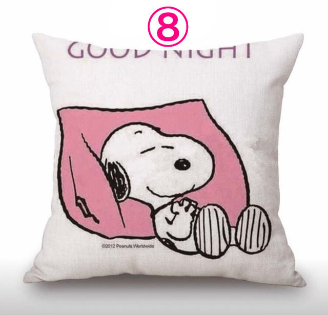 即納 11パターン スヌーピー クッションカバー Snoopy ピローケース カバー 寝具 リビング 雑貨 キャラクター 寛ぎ イチゴちゃんショップ