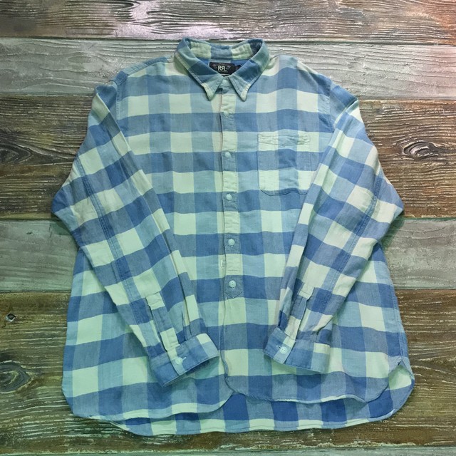 Rrl Check Nel Shirts 新品 ダブルアールエル ブロックチェック シャツ Newport