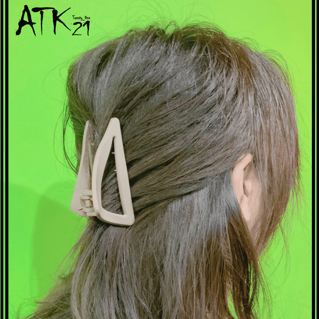 オープン トライアングル 三角形 マットカラー 上品 シンプル バンスクリップ へアクリップ しっかりホールド 簡単ヘアアレンジ 髪留め レディース ヘアアクセサリー Hbl1911 Atk21