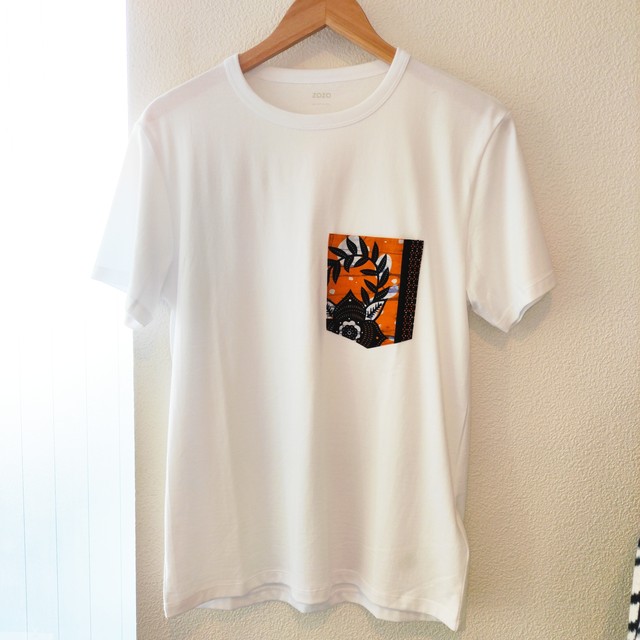 アフリカンファブリックポケットTシャツ