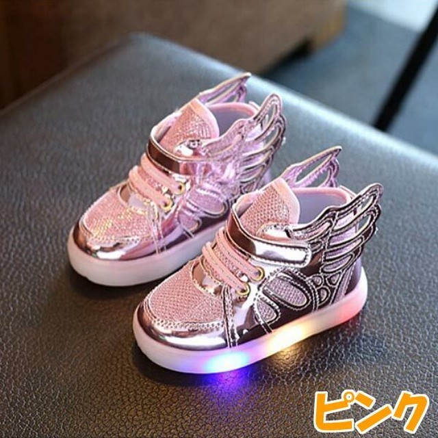 子供靴 光る エナメル スニーカー 男の子 女の子 シューズ ハイカット Led 16 5 17 0 17 5 18 0 18 5 Sgi 2 Humming K