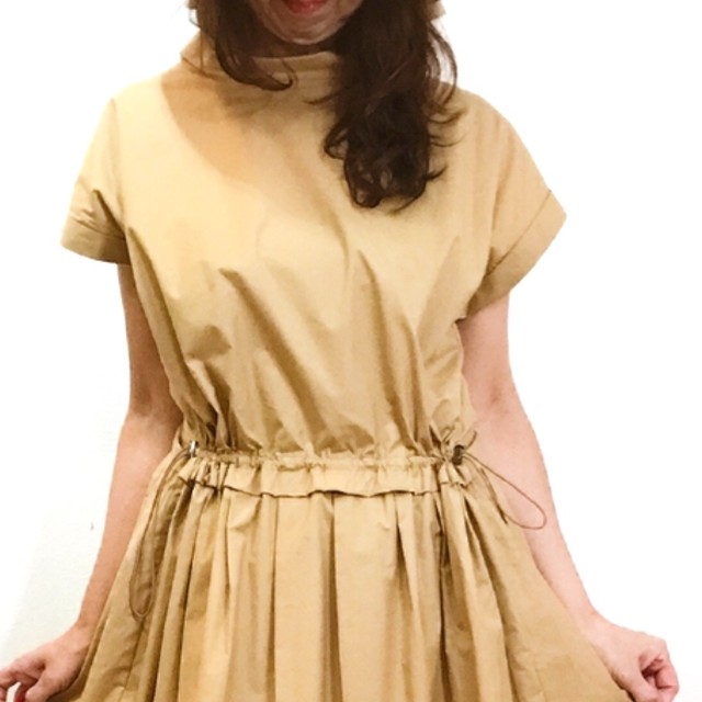 60 Off 綿100 半袖 ワンピース ベージュ 大人可愛い婦人服たまや