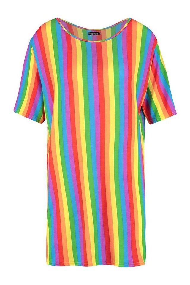 Petite Shelly Rainbow T Shirt Dress レインボーシャツワンピース Rainbowgirl