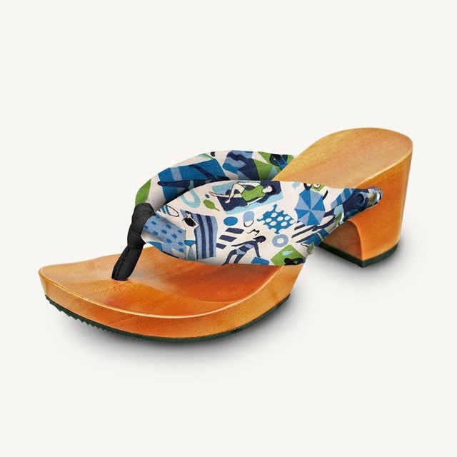 ちえぞう下駄ミュール Liberty スポーツ 6.0cmヒール