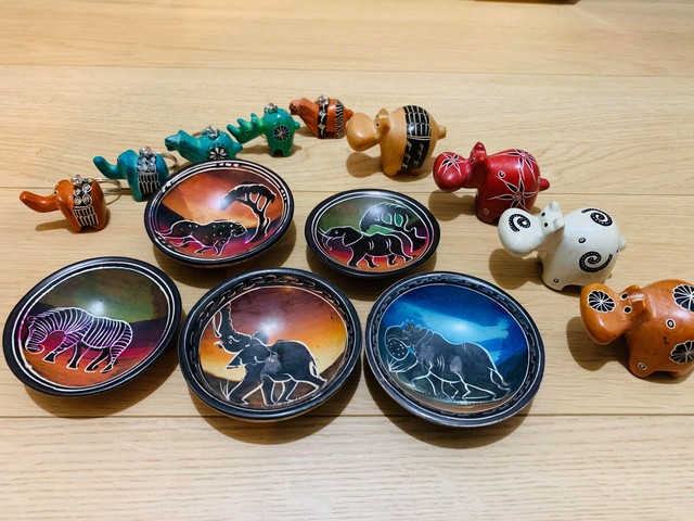 ケニア産ソープストーンの小皿 アフリカお土産マーケット