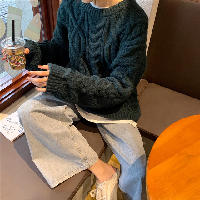 レディース トップス 春 秋 冬 ニット セーター 長袖 クルーネック ケーブル 暖かい セーター ニット シンプル カジュアル おしゃれ 大人可愛い お出かけ デート 通勤 通学 学生 キャンパス 旅行 女子会 普段着 お揃い リンク トレンド 韓国 グレー レッド