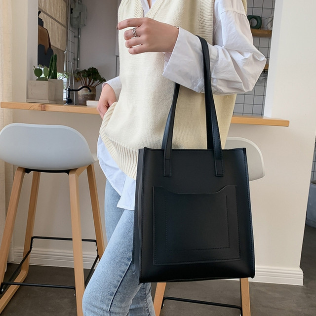 ショルダーバッグ ロングストラップ 四角合皮トート バッグ レディース スクエア レザー トートバッグ 縦型 大容量 通勤 通学 ビジネス 通勤 バッグ 春 Officewalaa オフィスワラア レディースファッション スタイル