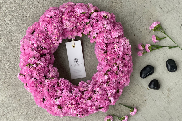 Statice Wreath Pink 01 | スターチスリース