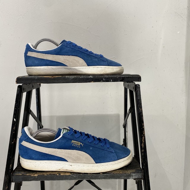 Puma プーマ ローカットスニーカー 青 白 26 5cm Slat Albatross Vintage