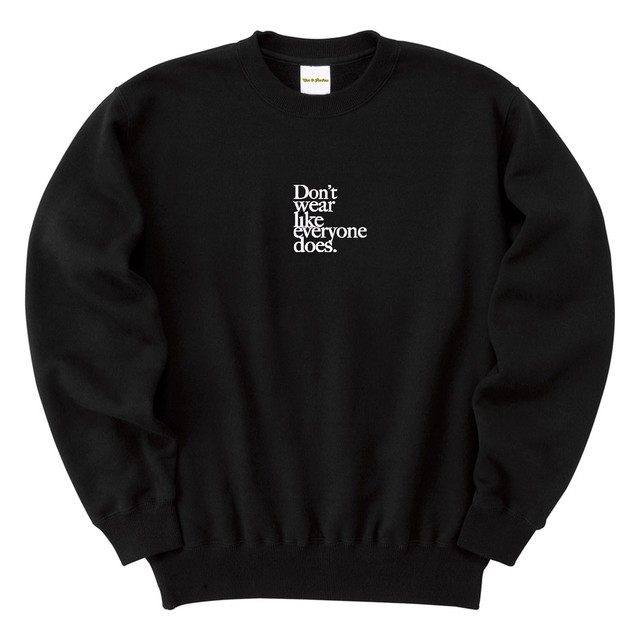 【Cat & Parfum】Don't wear like everyone does. Embroidery Logo Cotton Sweat