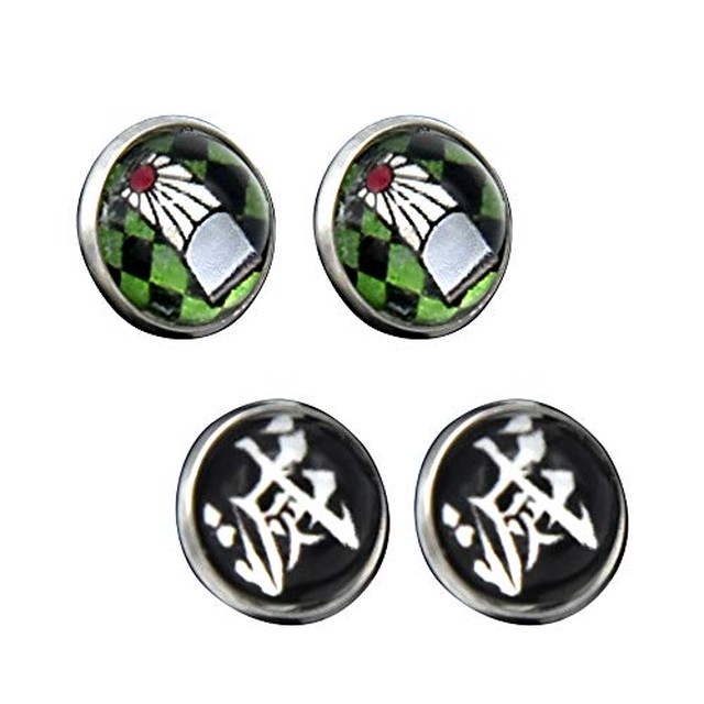 Jpcs 鬼滅の刃 キャラモチーフ ピンバッジ 竈門炭治郎 滅バッジ付き グッズ Az Japan Classic Store