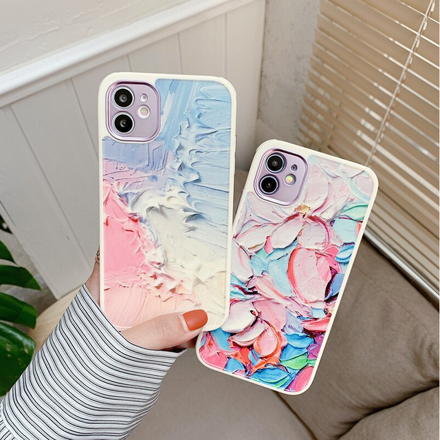 油絵風 カラフル 絵の具 アート スマホケース カバー Iphone12 Iphone12pro Max Iphone12mini Iphonese2 Iphone7 8 Plus X Xs Xr 11 Pro Max スマホケース スマホグッズ専門店 Pca