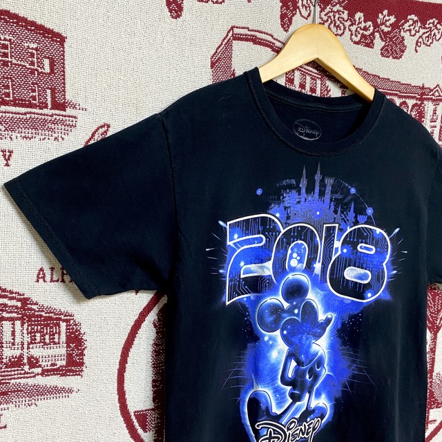 S アメリカ古着 ディズニーランド Disney ミッキーマウス 18 半袖tシャツ キャラクターt 古着屋エバレット