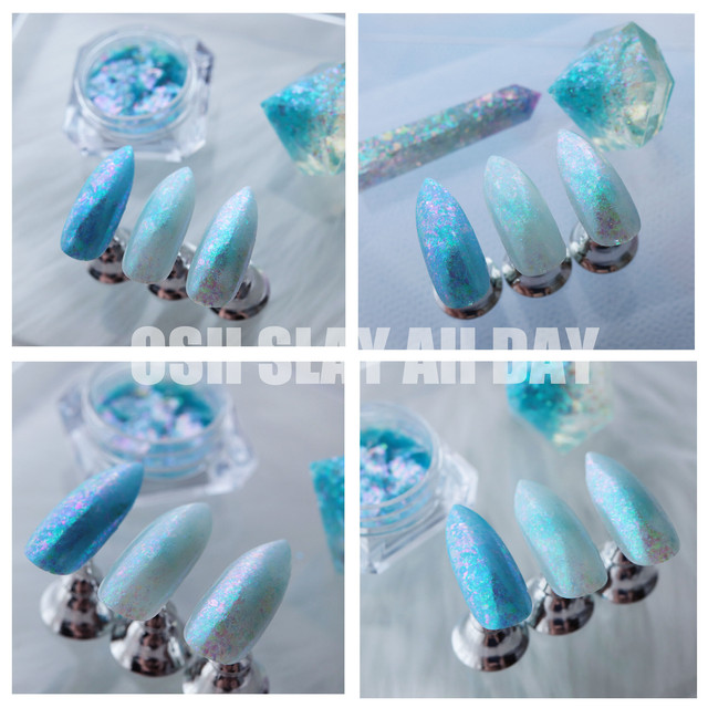 キャンディーオーロラフレークパウダー ブルー Osh