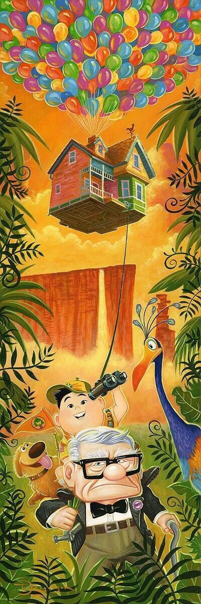 カールじいさんの空飛ぶ家 ディズニー絵画 ポスター