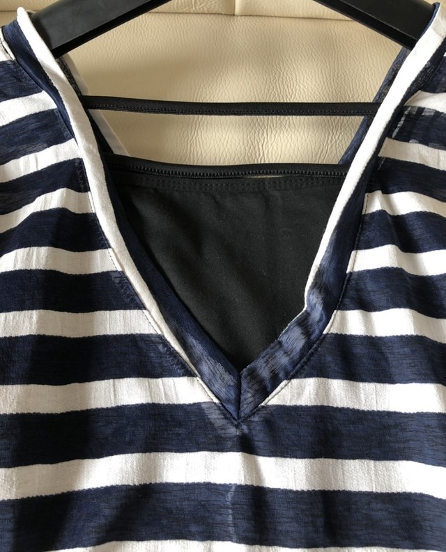 チュニックワンピース ストライプチュニック キャミソール付きチュニック Tシャツワンピ プチプラ可愛いチュニック Milkyjiji