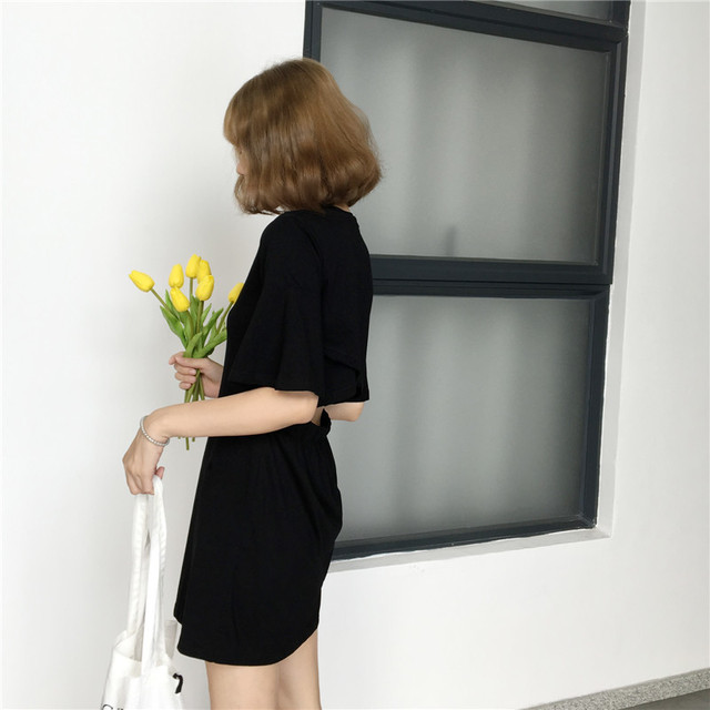 半袖 ワンピース ミニ丈 ウエストオープン レディース ファッション ガーリー カジュアル ナチュラル シンプル 43 La Vie En Rose