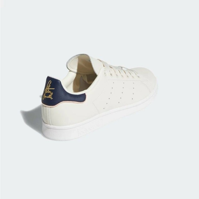 New スタンスミス アディダス スニーカー Adidas Originals Stan Smith ベージュ ネイビー ゴールドロゴ 海外限定 正規品 Adidas 345 World Ships