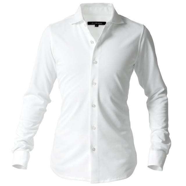DJS-002 decollouomo メンズドレスシャツ 長袖 concorde - ピュアホワイト | decollouomoデッコーロ