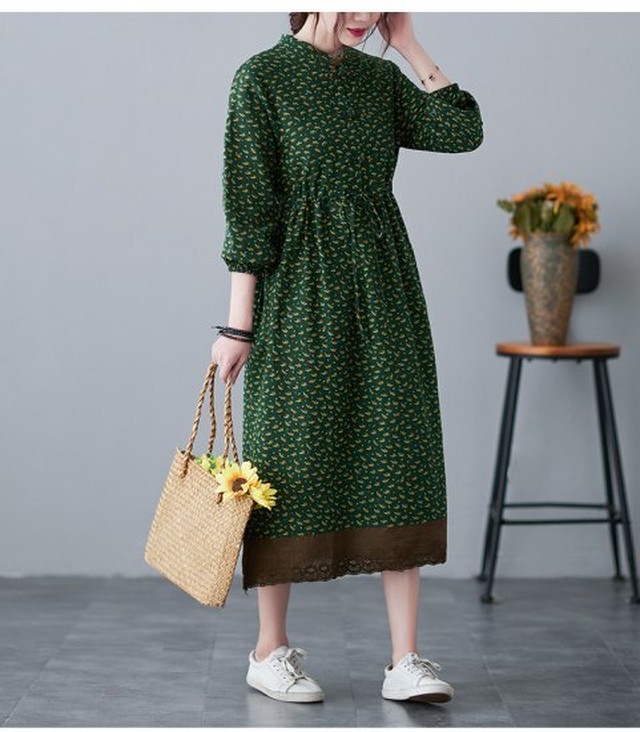 ロングワンピース 大きいサイズ 春 夏 ワンピース ロング ワンピースドレス 長袖 ロングワンピース レディース マキシワンピース 大きいサイズ 春 夏 ワンピース ロング ワンピースドレス 長袖 Leaflower 001 リーフラワー レディースファッション専門店