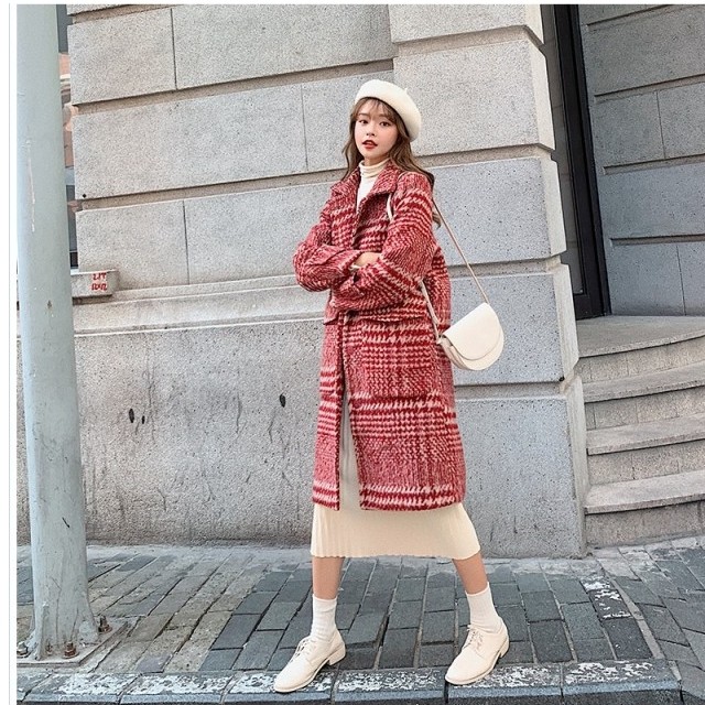 レディース 大きいサイズ チェスターコート チェスターコートレディース大きいサイズ ロングコート 赤アウター チェック柄秋冬チェスター Basecamp49