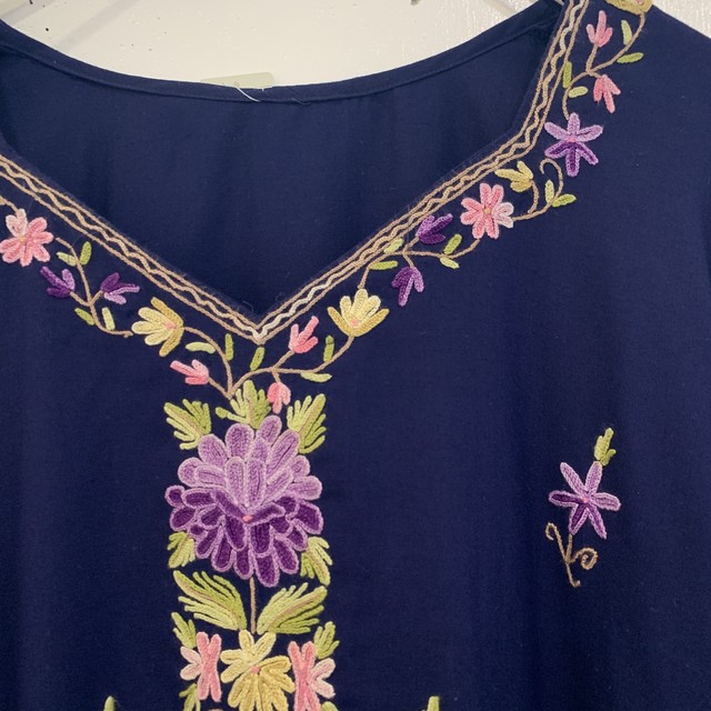 ヨーロッパ古着 Old カシミール刺繍 ワンピース インド刺繍 Chupa