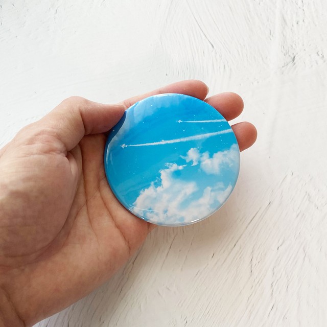 缶バッジミラー コンパクトミラー Lala Clover