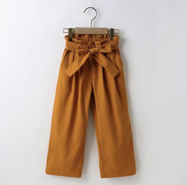 予約 ウエストリボンワイドパンツ Ange