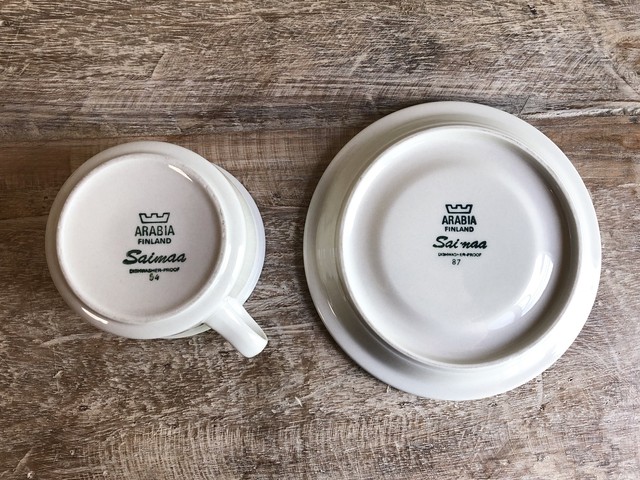 Arabia アラビア Saimaa サイマー ティーカップ ソーサー Coffee Vintage Mumrik