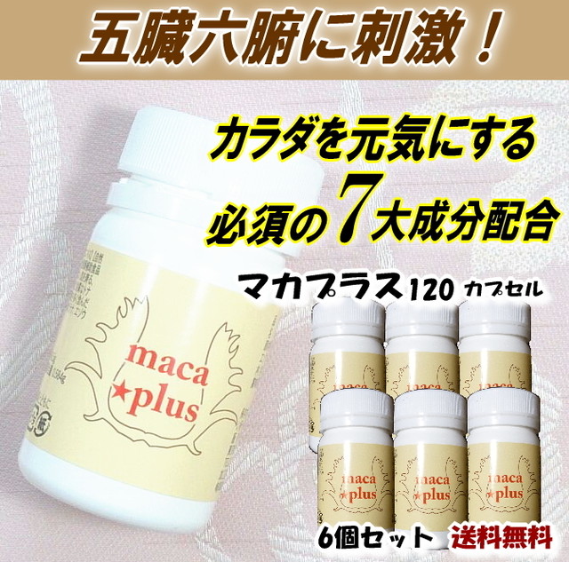 マカプラス1サプリ 6個セット 送料無料 マカ 更年期 女性ホルモン 漢方薬 エストロゲン 妊活 不妊 口コミ アミノ酸 アルギニン Cocopuri ココプリ