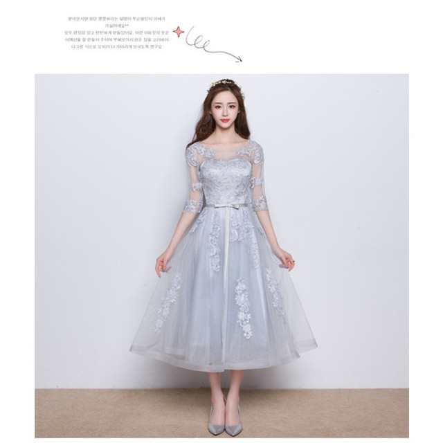 パーティードレス ロングドレス 二次会ドレス 五分袖 結婚式ドレス ワンピース ウェディングドドレス お呼ばれドレス 大きいサイズ Dsm395 Bianka