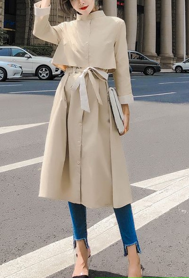 シャツワンピース 長袖 きれいめ ワンピース Aライン ワンピース 膝丈 清楚 春服 レディース ワンピース リボン ハイカラ Jm4057 ワンピの里