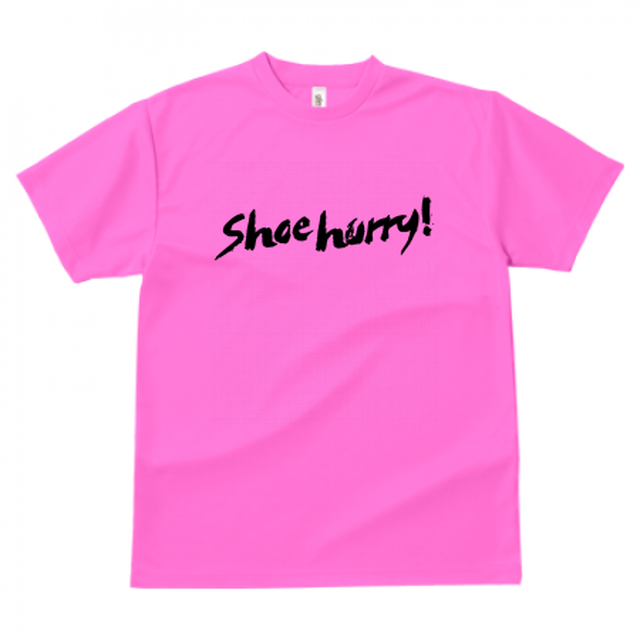 【ピンク/ブラック】SHOEHURRY! ドライTシャツ