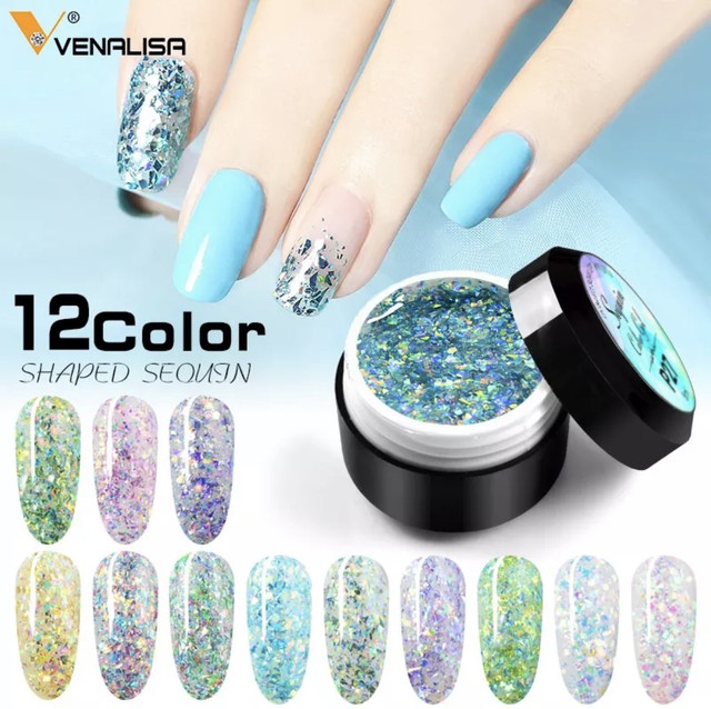 選べる 全12種 Venalisa カラージェル ラメジェル セルフネイル 可愛い ワンポイント Kirakira Nail