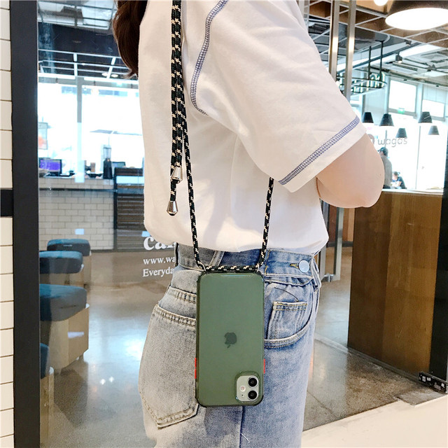 無地 Iphoneケース ショルダー付き Iphone11 Proケース 肩掛け 斜めがけ 調整可能 Iphone11 Xs Xr 8 8plus 7 7plus保護カバー 女子 男子 10color 人気作品 Girlshares