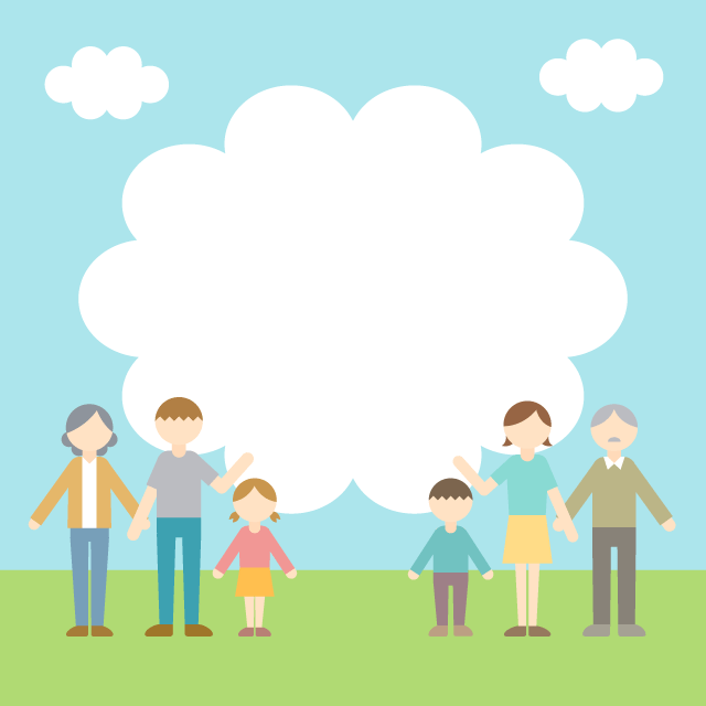フラット アイコン 人物 家族 吹き出し Feelgraphic